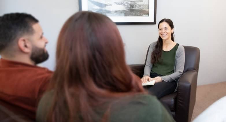 Project Courage support session guiding individuals and families through addiction recovery journey