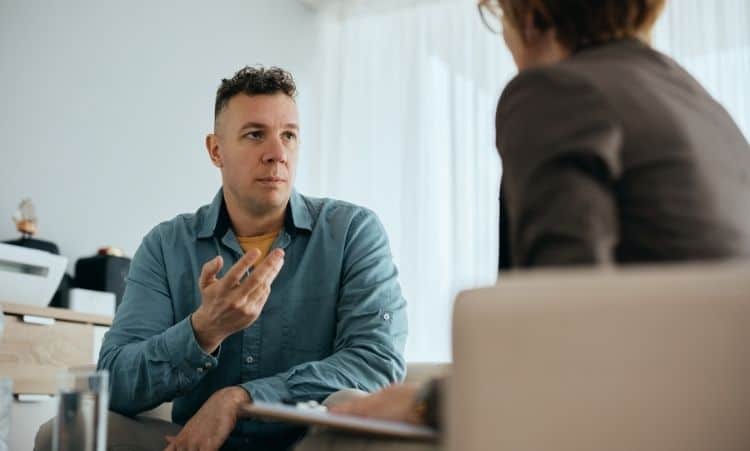 Drug IOP Connecticut - Intensive Outpatient Therapy Man in intensive outpatient therapy for drug recovery in Connecticut